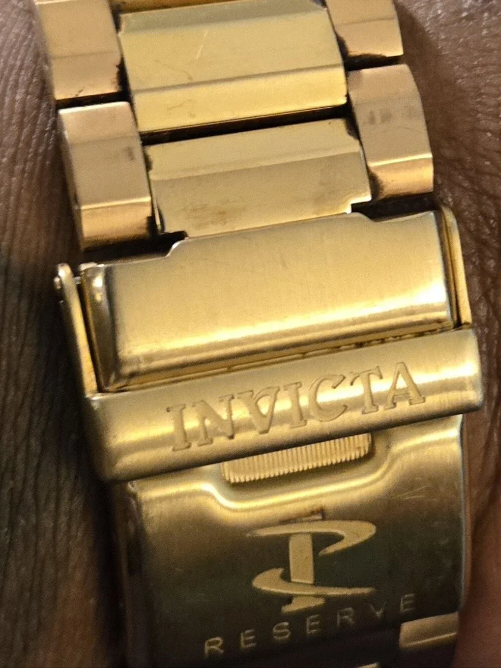 Invicta Gold and Gray Men's Chronograph Watch